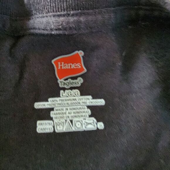 Hanes New Kids On The Block Black Tshirt With White Graphics Size Large - Picture 5 of 6